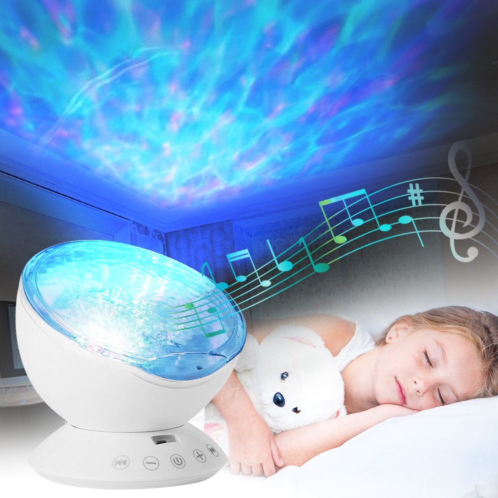Lámpara de niños migimi Océano onda de proyección de luz Luz nocturna