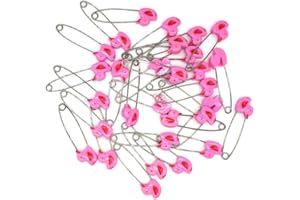 GTONEE Cute Animal Duck Baby Safety Pins Secure Clips for Fastening Baby Clothes Diaper Napkins Stainless Steel Size L 5.3CM 30PCS