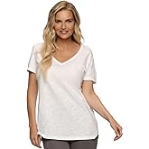 Felina Slub Jersey V-Neck Tee Soft, Lightweight, and Comfortable Short Sleeve T-Shirt for All-Day Wear