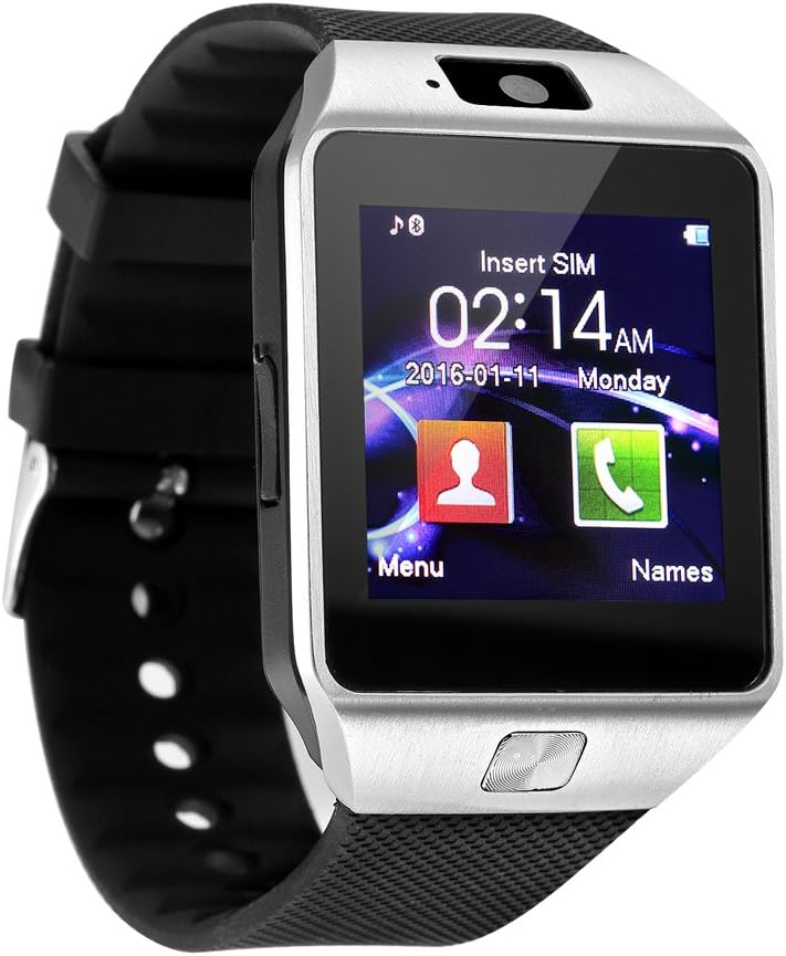 Sazooy Smart Watch DZ09 Bluetooth Smartwatch Touchscreen Sport Wrist Watch Fitness Tracker Pedometer with SIM SD Card Slot Camera Compatible Samsung ...