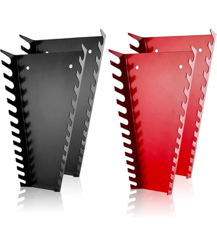 Lot De 2 Organiseurs Magnétiques Pour Clés - 32 Emplacements SAE (1/4" à 1-1/16") Et Métrique (6 à 24 Mm) - Pour Boîte à Outils, Tiroir Ou Mur