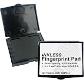National Gun Trusts - Made in USA - Fingerprint Ink Pad - Law Enforcement Dark Inkless Fingerprint Ink Pad