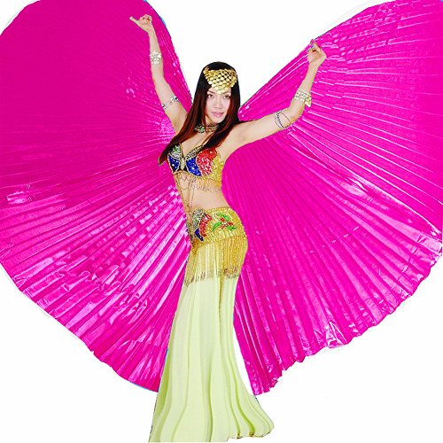 YINUOWEI Women Exotic Belly Dance Isis Full Wings, Belly Dance Opening Isis Wings, Egypt Costume Gift for Party, 360 Degree Extension