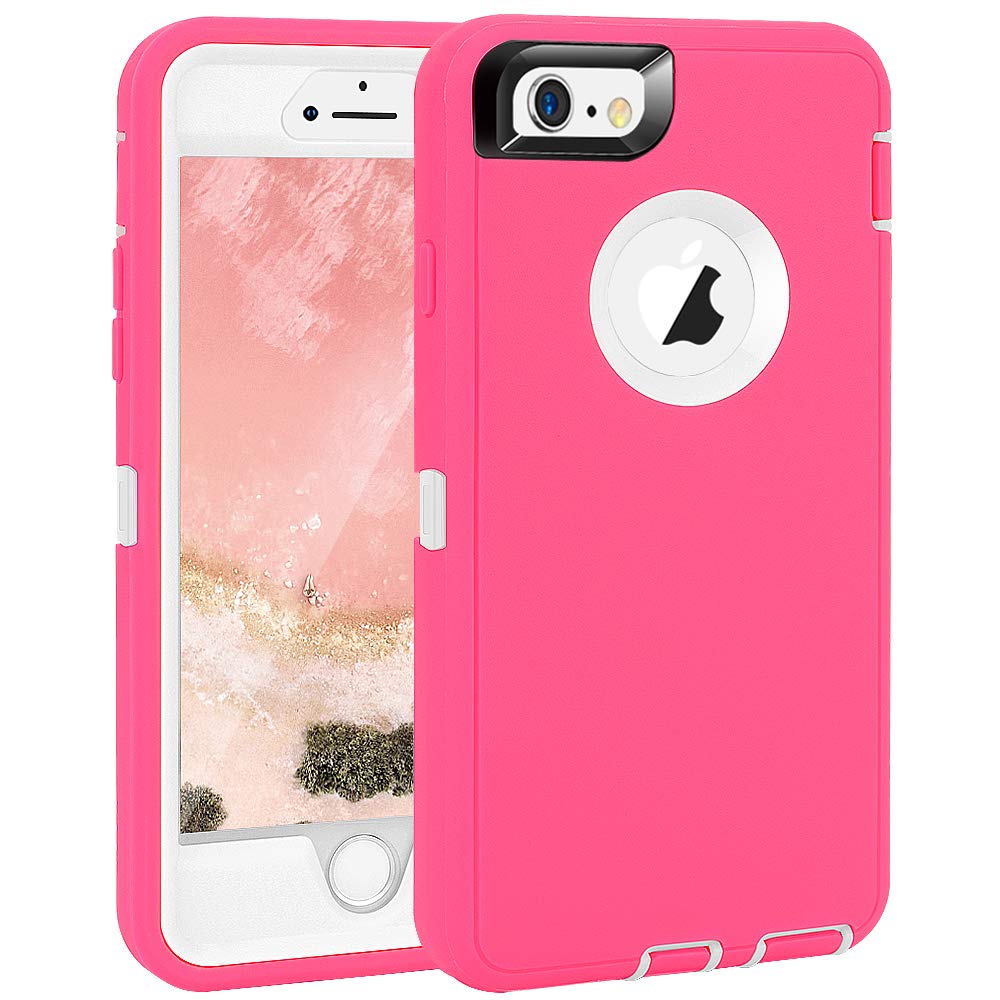 MAXCURY for iPhone Plus Case, iPhone 6s Plus Case for Girls, Heavy Duty  Shockproof Case for Women, Built-in