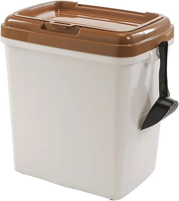Asinean 20kg Dog Food Storage Container Bucket with Lid, Plastic