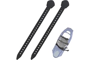 HWEIUA Snowshoe Bindings Replacement for MSR Classic Snowshoe Strap Kit, Snowshoe Straps for MSR Denali Evo Ascent Snowshoes, 2 Pcs Snow Shoe Toe Straps, Black (12 Inch)