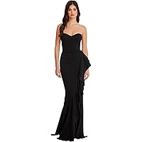 strapless open back dress Rent Dress The Population Navy Jordan Dress main image 0