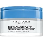 Yves Rocher Moisturizing Gel Cream for Normal to Combination Skin, Thirst-Quenching Hydrator with Edulis &amp; Hyaluronic Acid, Lightweight Daily Face Moisturizer, 1.7 fl oz
