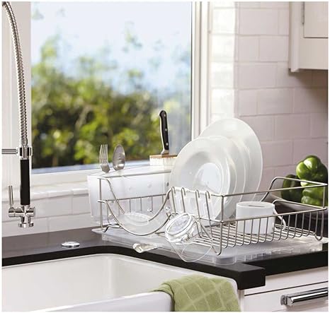 Simplehuman Kt1111 Wire Frame Dish Rack Free Trio Pad Washing Up Scouring Pad Amazon Co Uk Kitchen Home