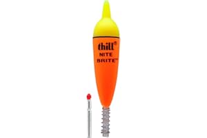 Thill Nite Brite Lighted Float Super Bright Long-Lasting Fishing Bobber - Works as a Slip or Fixed Float
