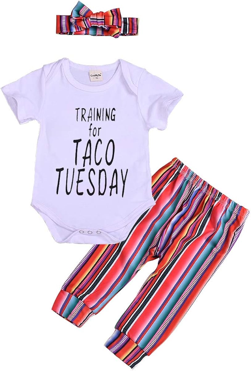 Newborn Baby Boy Set Long and Short Sleeve Letter Print Jumpsuit + Rainbow Striped Pants + Headband Clothes Set