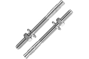 Wensilon 10Pcs 3/8x4" Inch Standard Fasteners for Heavy-Duty 304 Stainless Steel Wedge Anchors for Cement and Concrete