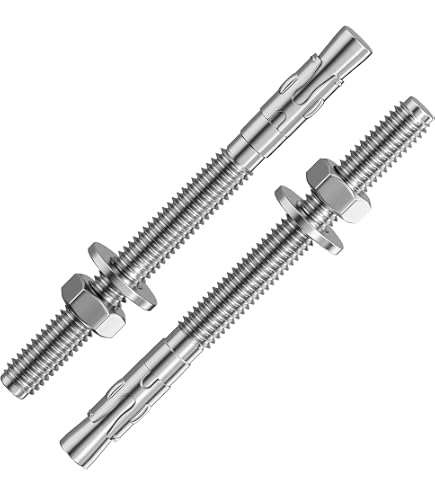 Lote De 10 Anclajes Químicos Tipo Cuña Brighton, 3/4" X 5 1/2", Recubiertos De Zinc - Para Hormigón