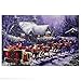 LED Lighted Santa and Reindeer Making Deliveries Christmas Canvas Wall Art 15.75