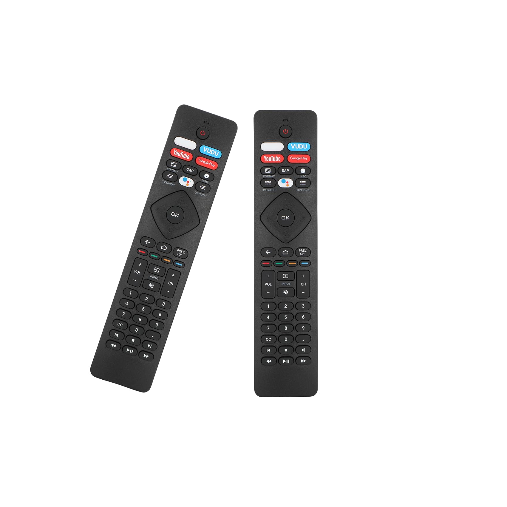 Photo 1 of 2 Pcs Voice Remote Control for Phillips Voice TV Replacement. Universal Remote Control for Philip 4K UltraHD Smart Android TV with Google Assistant. for Philips 43" 50" 55" 65" 75"