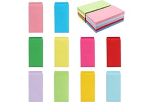 KEKETER 100 Pack Colorful Cash Envelopes 6.7x3.5 Fit for 100 Envelope Money Saving Challenge, 120 GSM Thick Money Envelopes for Cash, Budgeting, Check, Coin, Tickets, Jewelry, small items & collectables