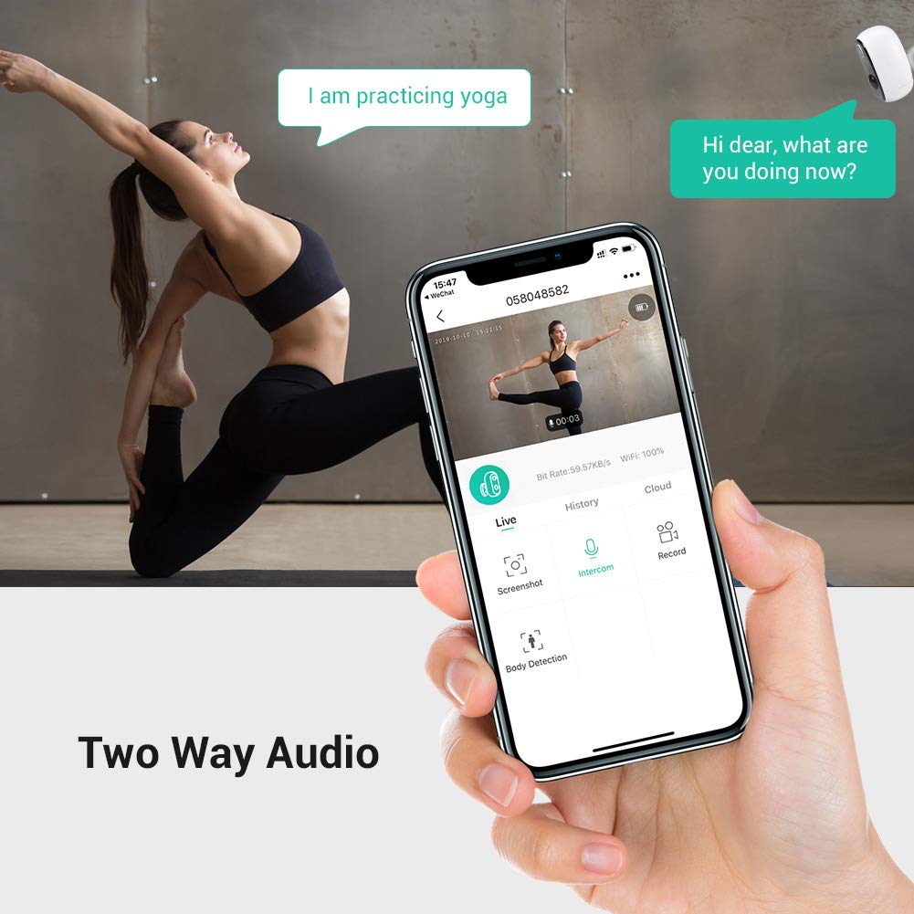 Wireless Rechargeable Battery Powered WiFi Camera, Enow-YL Waterproof Outdoor Home Security Camera 1080P Video Night Vision with PIR Motion Sensor 2 Way Audio (Upgraded 32GB Card Pre-Installed)