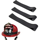 LINE2design Firefighter Helmet Bands, Heavy Duty Rubber Helmet Band for Modern &amp; Traditional Fire Helmets and Hard Hats, Securely Holds Firefighting Tools and Accessories, Made in the USA - Pack of 3