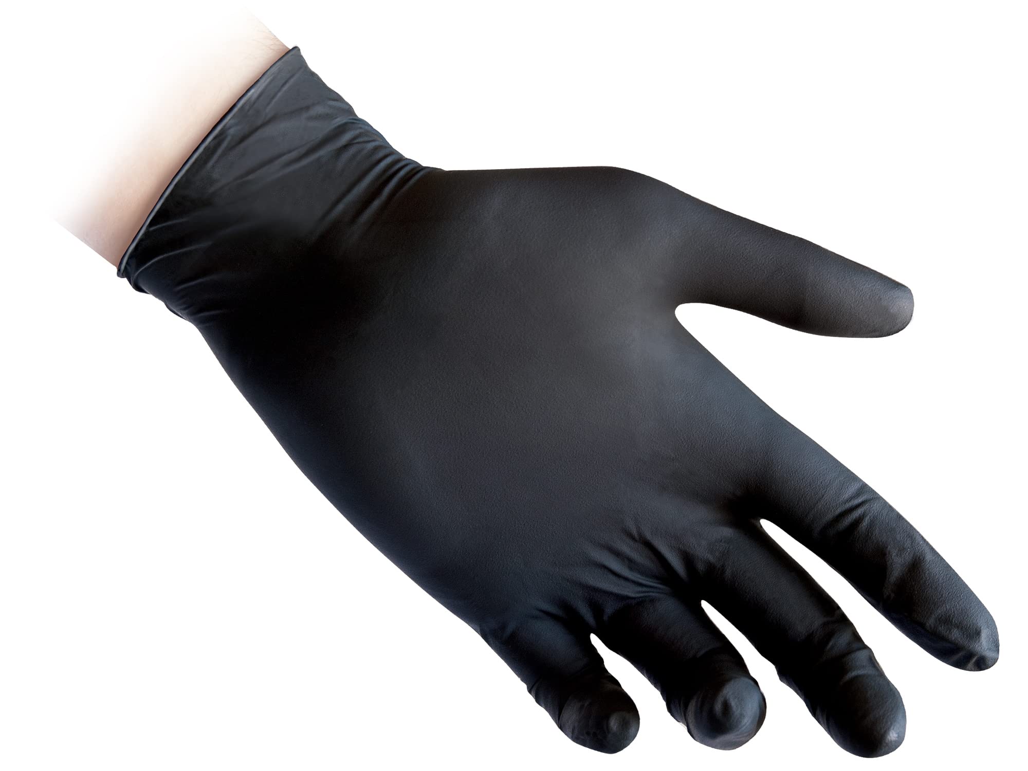 Reflexx R78 Nitrilhandschuhe, Puderfrei, Größe S, Schwarz (Packung mit 100 Stück) 4