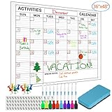 Halter Dry Erase Wall Calendar with 10 Markers / Eraser / Thumbtacks - 36