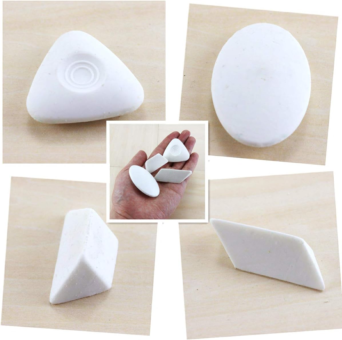 YG_Oline 20 Pcs Drawing Erasers, 4 Shapes Cube Erasers Drawing Supplies for Artist and Students, 5 Pcs/Shape : Office Products