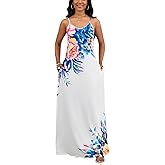 Summer Maxi Dress for Women 2026 Plus Size African Casual Sexy Floral Sleeveless Beach Long Sundress