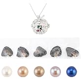Magnitt Freshwater Pearl Oyster Cultured Love Wish Pearls DIY Necklace Kit | Sterling Silver Twisted Ball Cage Pendant With Chain, Perfect For Pearl Jewelry Making, Unique Gift For Women