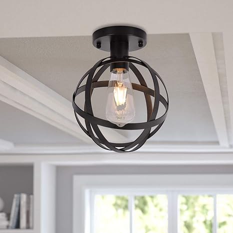 Amazon Com Clearance Metal Cage Ceiling Light