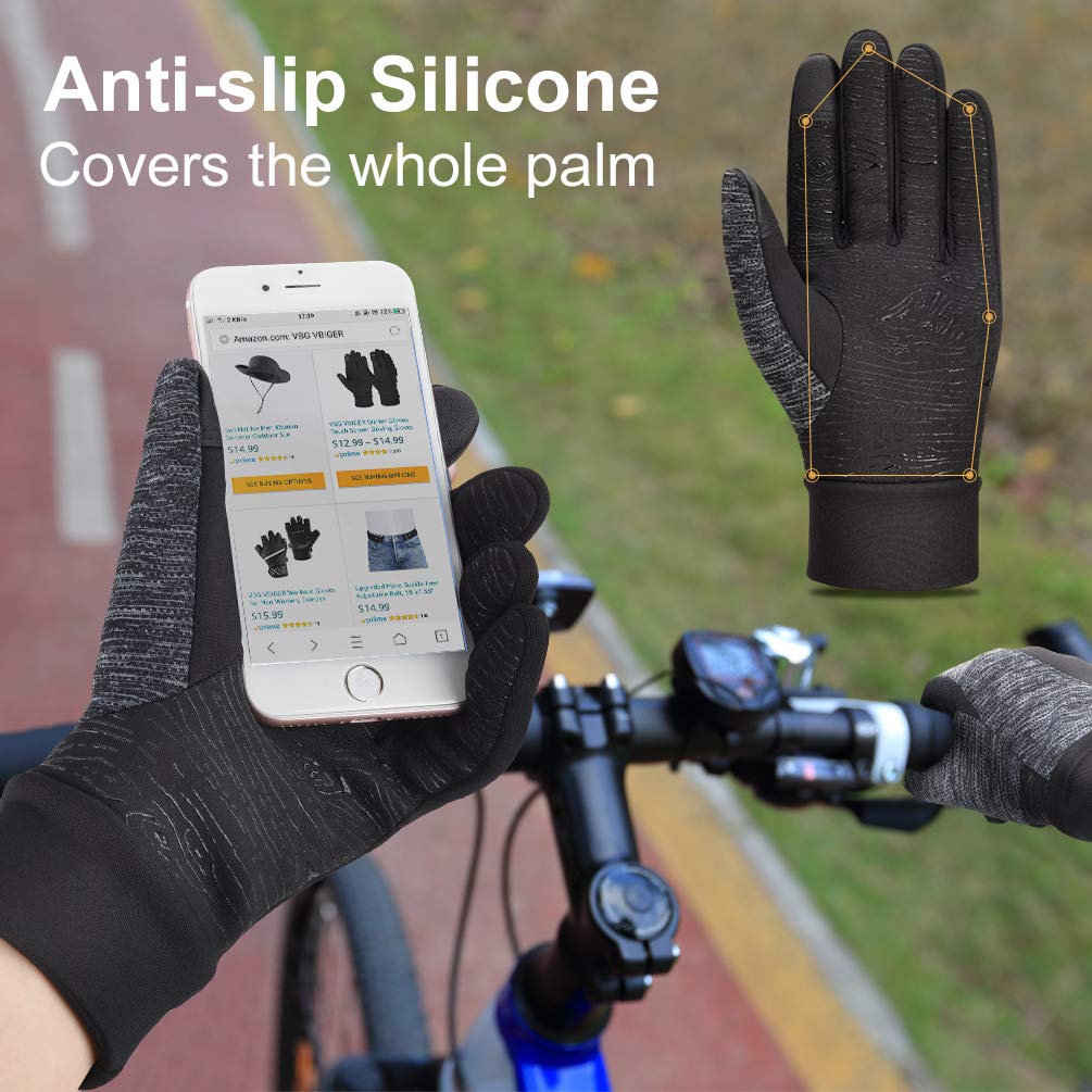 Winter Gloves Touch Screen Gloves Anti-slip Cycling Gloves Driving Gloves for Men Women