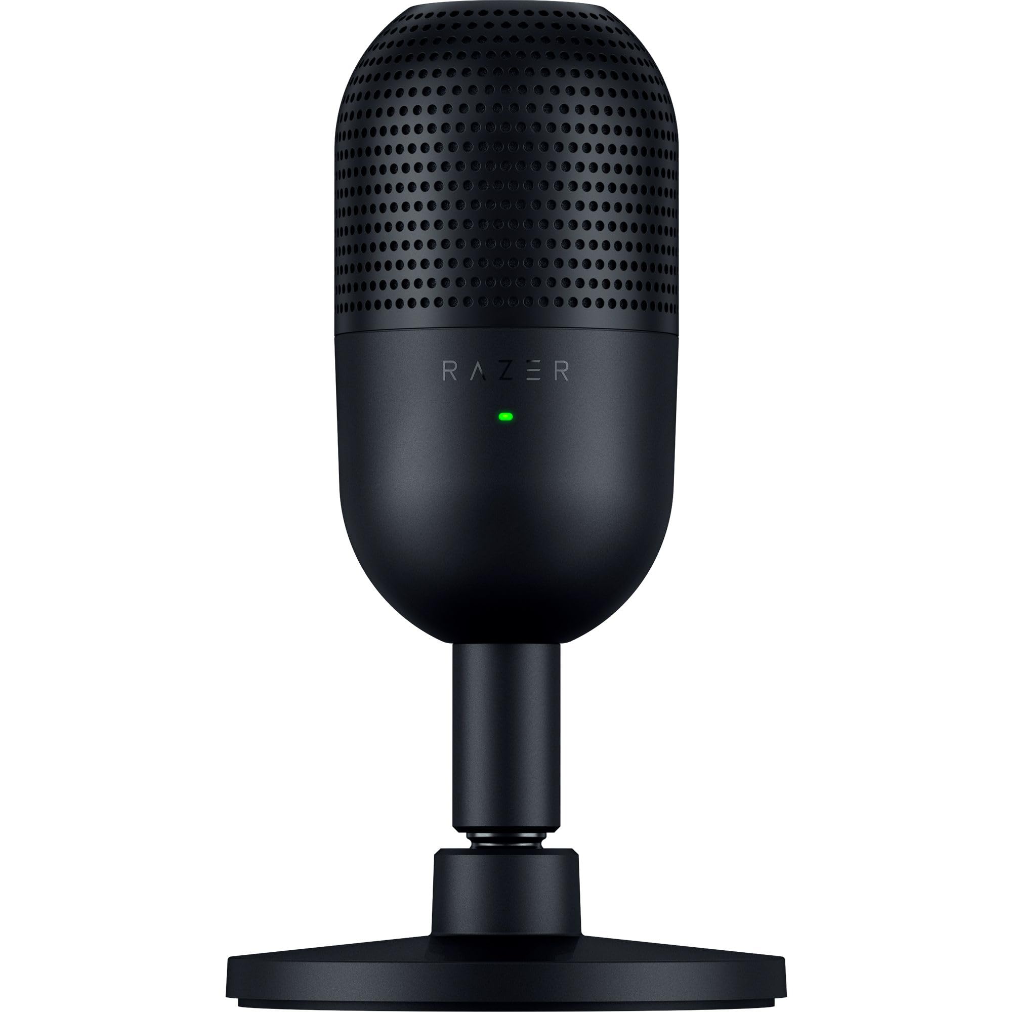 Razer Seiren V3 Mini - Ultrakompaktes USB-Mikrofon (14mm Supernieren Kondensatormikrofon, Tap-to-Mute-Sensor mit LED-Anzeige, integrierter Stoßdämpfer, Plug-and-Play Design) Schwarz
