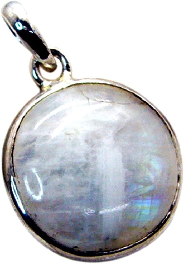 Combien De Chakras Avons Nous En Tout Véritable Pierre de Lune Pendentif en argent pour femme June Birthstone