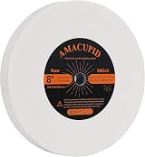 AmaCupid 8" White Aluminum Oxide Grinding Wheel 5/8" Arbor 1" Thick 80 Grit view 1