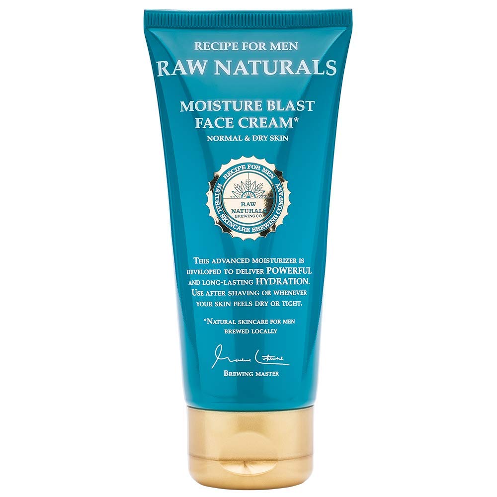 Raw Naturals MOISTURE BLAST FACE CREAM | Intensive moisturiser for men with Coconut and Oat oils - 100ml