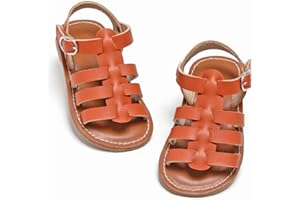KOLAN Girl's Open Toe Flat Sandals Summer Casual Toddler Sandals Shoes