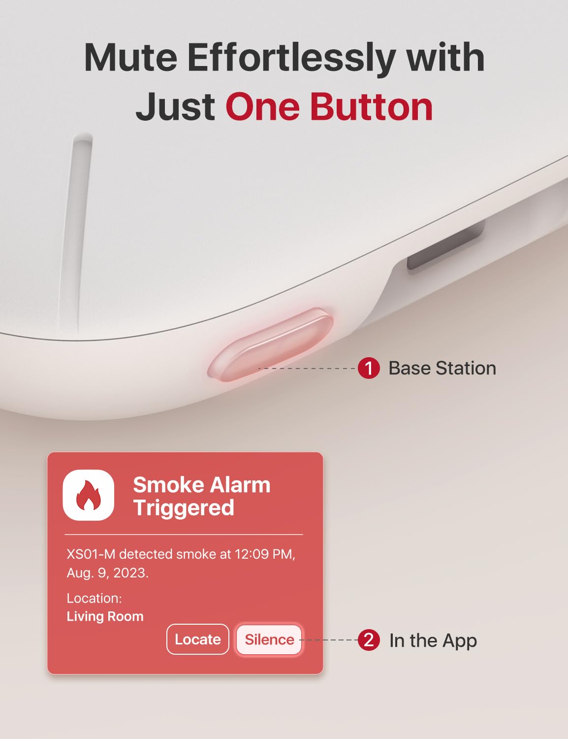 X-Sense Smart Smoke Detector XS01-M, Wi-Fi Smoke Alarm, an Accessory for FS31 Smoke Alarm Kit, Wireless Interconnected Mini Smoke Detector Fire, Model XS01-M, Single Pack