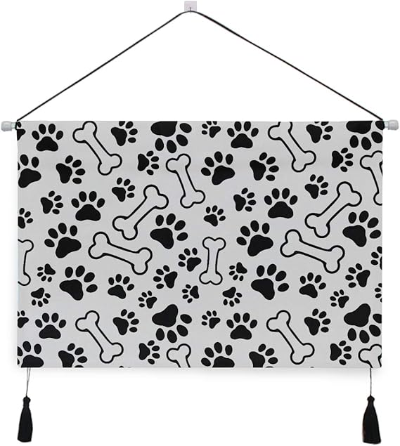 Tapiz Gris Con Diseño Moderno De Cuadros, Color Blanco Y Negro