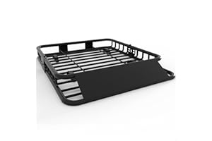 GarveeLife 46 in x 36 in Universal Roof Rack Carrier Basket, 200 LBS Capacity Rooftop Cargo Rack, Car Top Luggage Holder Basket Heavy Duty for SUVs, Trucks, Vehicles