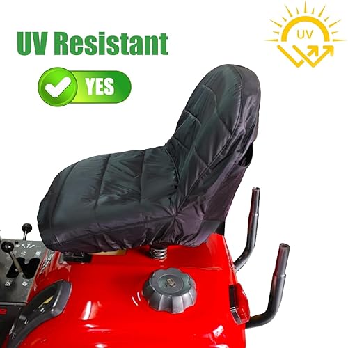 Black Riding Lawn Mower Seat Cover Compatible with John Deere