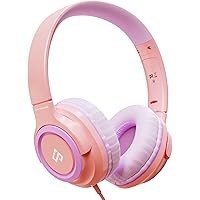 IClever Kids Headphones Cat Ear, LED Light Up, 85dBA Safe Volume Stereo Sound Toddler Headphones For Travel School Foldable 3 5mm Wired Kids Headphones For Ipad Tablets Meow Lollipop - View #9