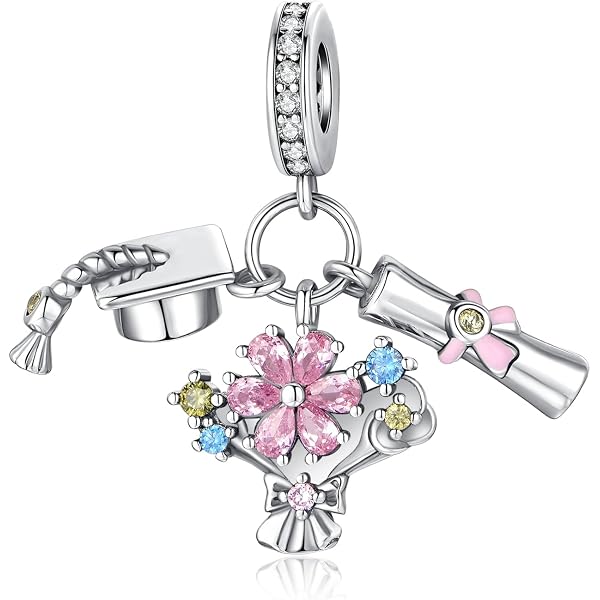 GNOCE Musical Note Charms Set - Sterling Silver 18k Rose Gold Plated Pendant For Bracelet/Necklace - View #3