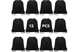 RLGPBON 12/24/48 Pack Drawstring Backpack Bulk Sport Bags Cinch Sack with String DIY Gym Sports Sackpack for Women Men