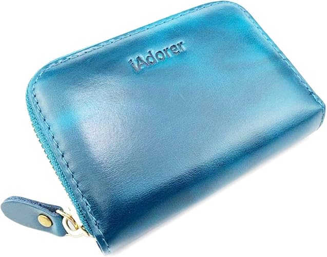 Amazon 本革 カードケース カード入れ クレジットカードケース 名刺入れ 12ポケット 大容量 じゃばら 磁気防止 スキミング防止 男女兼用 ネイビー クレジットカードケース