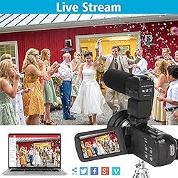 Video Camera Camcorder 4K 56MP Vlogging Camera with