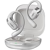 SHOKZ New OpenFit 2+ Open-Ear Headphones, Dolby Audio Enabled, Comfortable Earbuds with Soft Ear Hooks, 48H Playtime, IP55 Water-Resistant, USB-C Fast Charging, Wireless Charging, Carrying Bag, Grey