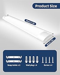 Sararoom 1FT LED Shop Light Fixture 10W LED Tube
