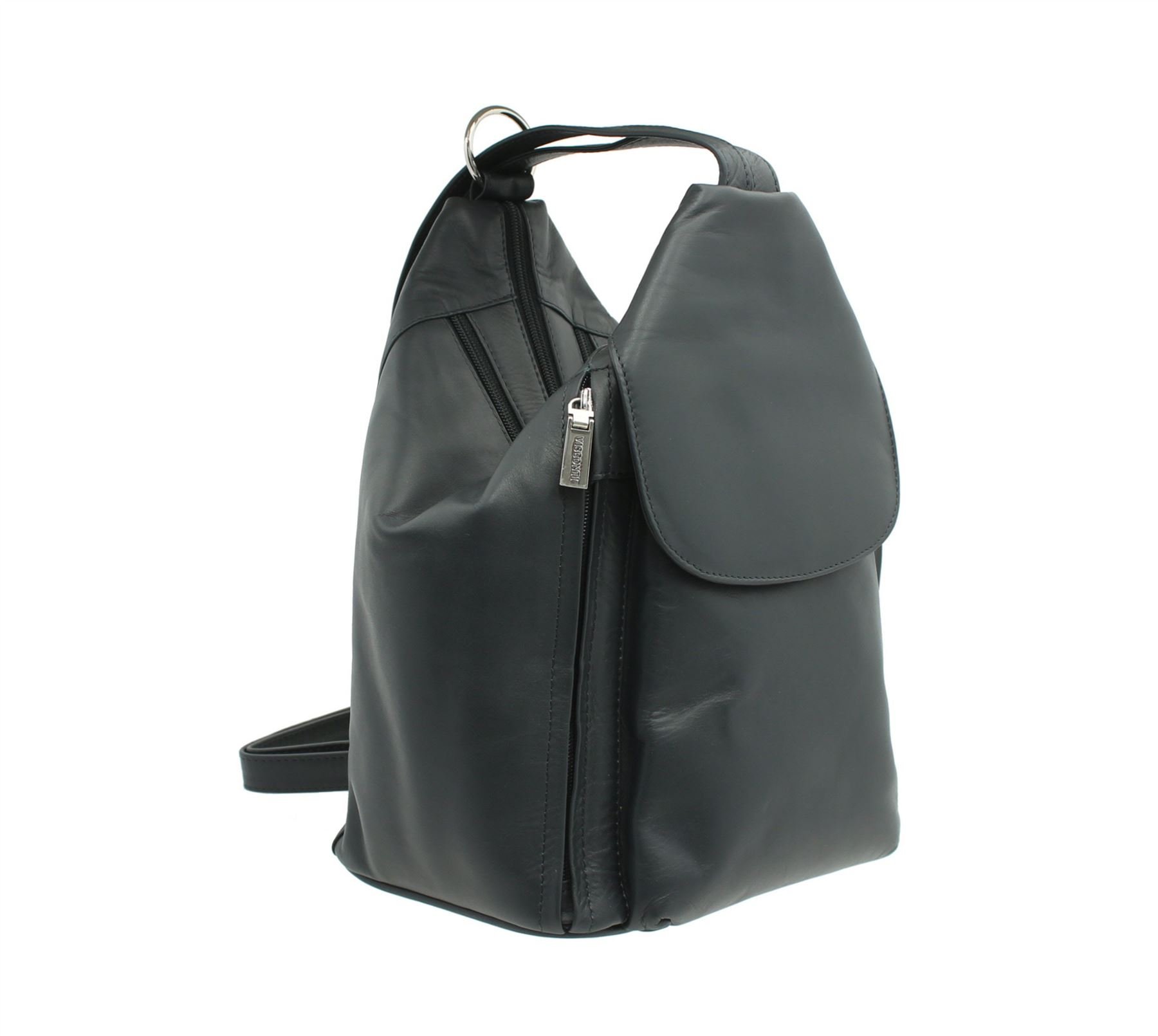 Visconti Leather Backpack Style 18357 Navy