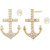 MYEARS Women Earrings Gold Stud 14K Small Simple Hypoallergenic Everyday Jewelry