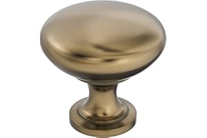 Amerock | Cabinet Knob | Burnished Brass | 1-1/4 inch (32 mm) Diameter | Edona | Drawer Knob | Cabinet Hardware (Pack of 1)