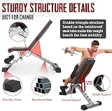 YOLEO Weight Bench 660LB 300KG Adjustable Foldable Incline Decline view 4