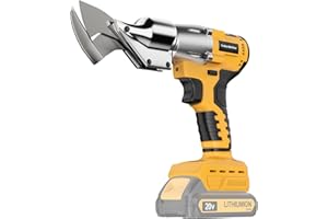 Cordless Sheet Metal Cutter Brushless for De-Walt 20v Max Battery(Tool Only), Metal Shears 360 Degree Pivoting Head, Electric